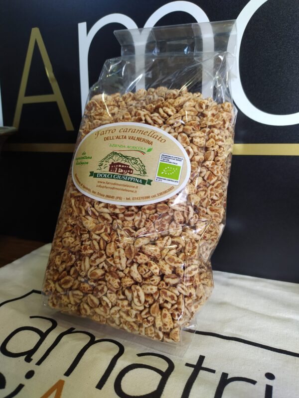 Farro soffiato caramellato bio