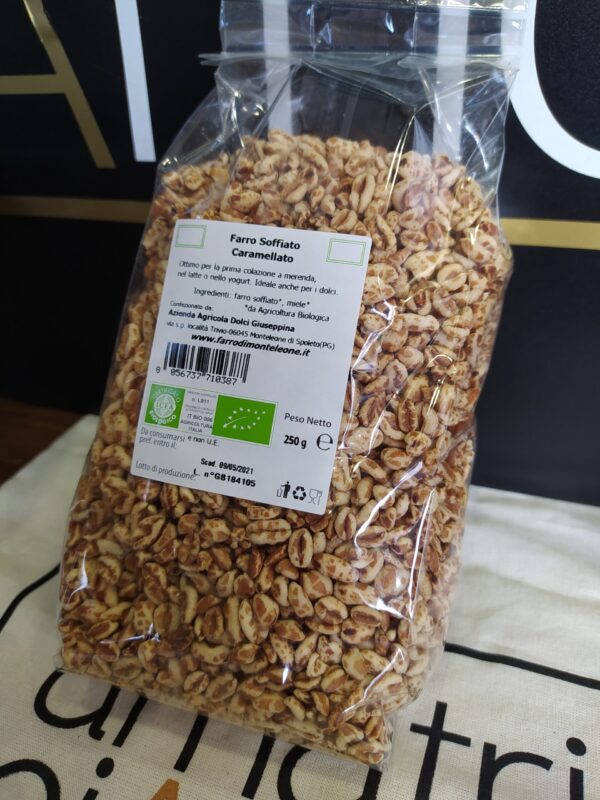 Farro soffiato caramellato bio - immagine 2
