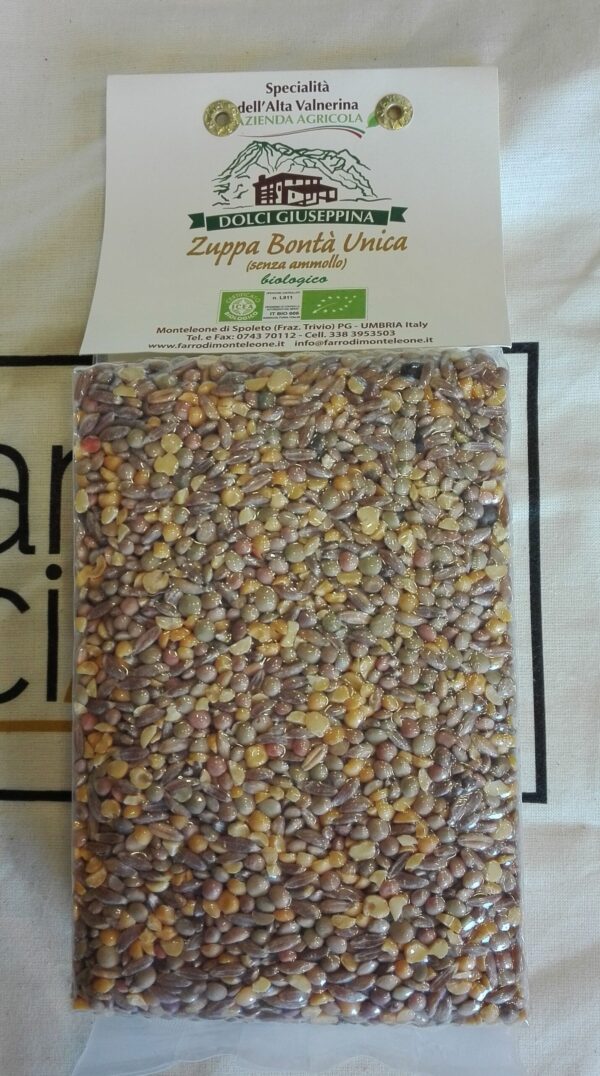 Zuppa bio farro lenticchie roveja Bontà Unica